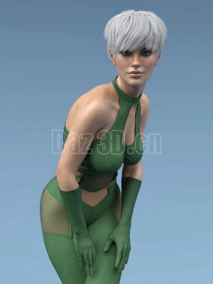 X-Fashion Dark Sci Outfit for Genesis 8 Females-《创世纪8》女性的黑色套装