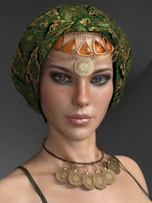 X Fashion Headpiece and Accessories for Genesis 8 Females-为8女性设计的时尚头饰和配饰