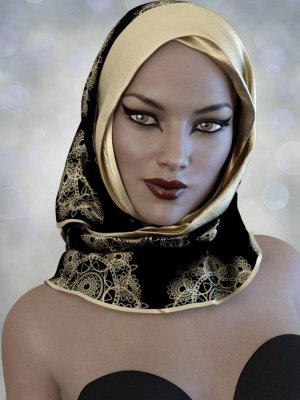 X-Fashion Hijab for Genesis 3 Female(s)-3女性