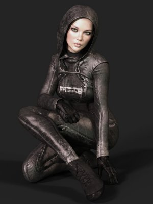 X-Fashion dForce Police Outfit for Genesis 8 Female(s)-创世纪8号女警套装