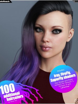 Xenya Hair Texture XPansion for Genesis 3 and 8 and La Femme-《创世纪3》、《创世纪8》和《女性》的头发纹理扩展