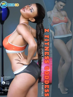 Z Fitness Goddess Shape Preset and Poses for Genesis 8 Female-Z健身女神形状预设和创世纪8女性姿势
