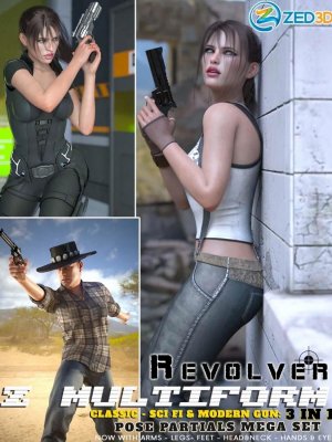 Z Multiform Revolver and Poses for Genesis 8-多形式左轮手枪和创世纪8的姿势