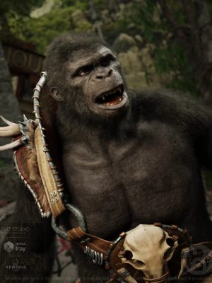 Ape World Gorilla for Genesis 8 Male