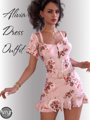 dForce Alivia Candy Dress for Genesis 8 Female(s)-创世纪8女款连衣裙