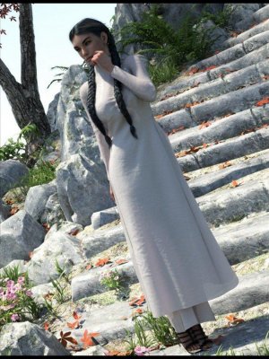 dForce Ao Dai Outfit for Genesis 8 Female(s)-奥黛创世纪8号女服