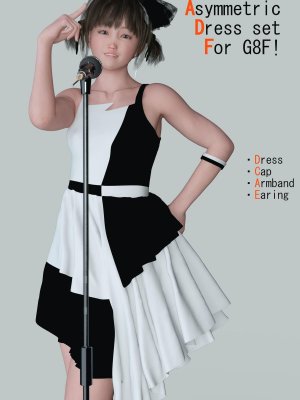 dForce Asymmetric Dress Set For G8F!-为设计的不对称连衣裙套装！