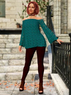 dForce Autumn Bloom Outfit for Genesis 8 Female(s)-创世纪8女款秋装