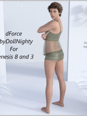 dForce BabyDollNighty For genesis 8 and 3-《创世纪8》和《创世纪3》的