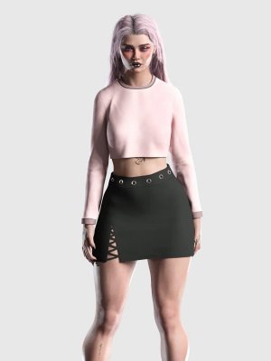 dForce Casual Crop Outfit for Genesis 8 Females-创世8女休闲短款套装