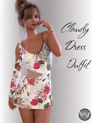 dForce Claudy Candy Dress for Genesis 8 Female(s)-创世纪8女款连衣裙
