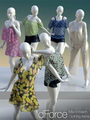 dForce Clothing Set 02 for Genesis 8 Female(s)-适用于8女性的服装套装02