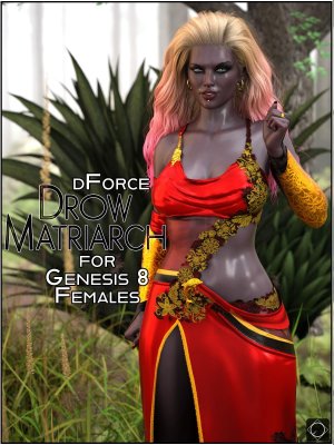 dForce Drow Matriarch for Genesis 8 Females-《创世纪》8位女性的女族长