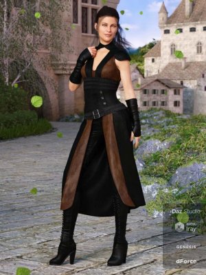 dForce Greenborough Adventure Outfit for Genesis 8 Female(s)-为创世纪8号女性设计的冒险装备