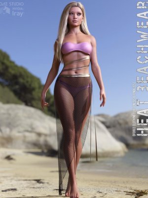 dForce Heat Beachwear for Genesis 8 Females-创世号女式防热沙滩装