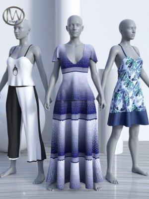 dForce JW Clothes Pack 2 for Genesis 8 Female(s).zip-创世8号女性服装套装2