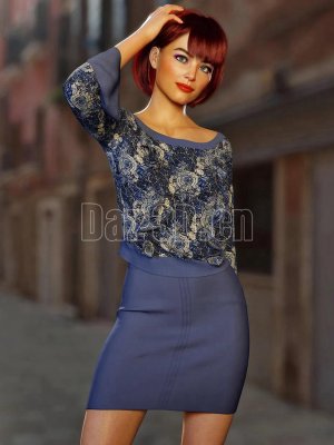 dForce Jenna Outfit for Genesis 8 Females-为8女性设计的服装