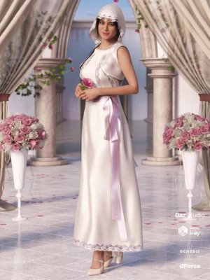 dForce Latin Wedding Dress for Genesis 8 Female(s)-拉丁婚纱为创世纪8女