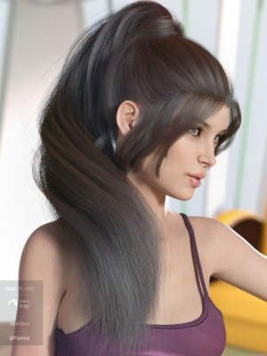 dForce Lea Hair for Genesis 3 and 8 Females(s)-
