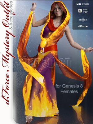dForce Mystery Outfit and Accessories for Genesis 8 Female(s)-神秘服装和配件为创世纪8女性