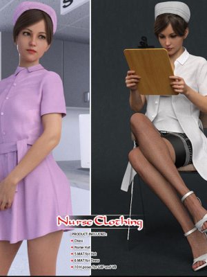 dForce Nurse Clothing And Poses For G8F-护士服装和8的造型
