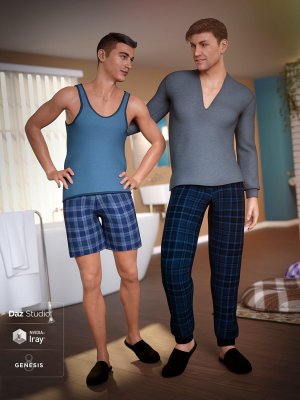 dForce Pajamas for Genesis 8 Male(s)-创世8男睡衣