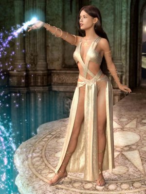 dForce Priestess of Light Outift for Genesis 8 Female(s).zip-光之女祭司为创世纪8女