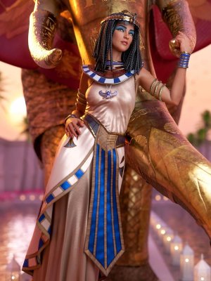 dForce Queen of Egypt Outfit for Genesis 8 Females-埃及女王为《创世纪》第八章女性设计的服装