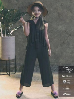 dForce RN Kids Outfits and Poses for Genesis 8 Female(s)-儿童服装和《创世纪8》女性造型