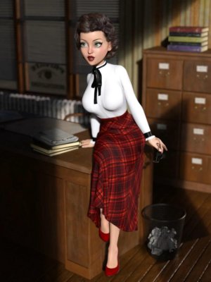 dForce Schoolmarm Outfit for Genesis 8 Female (s)-创世8女教师套装