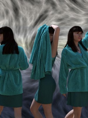 dForce Soft Sweaters Outfit for Genesis 8 Female-创世8女款柔软毛衣套装