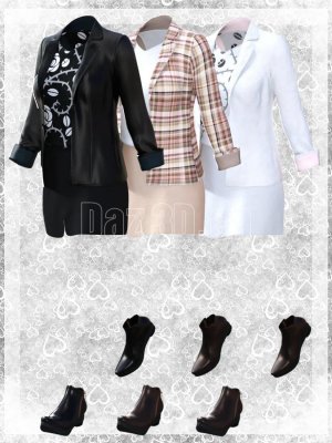 dForce Spring Jacket Outfit for Genesis 8 Female(s)-创世8女款春季夹克套装