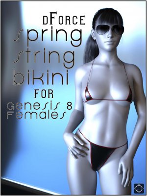dForce Spring String Bikini for Genesis 8 Females-创世8号女性弹簧绳比基尼
