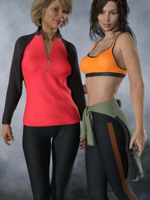dForce Tek Athletic Apparel for Genesis 3 and 8 Female(s).zip-适用于3和8女性的运动服装