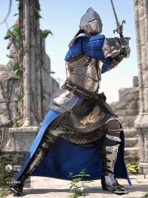 dForce The Bellowtalons Knight Outfit for Genesis 8 Male(s)-骑士为《创世纪》第8章男性设计的装备