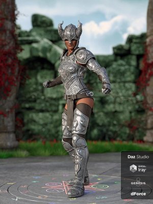 dForce Valiant Armor for Genesis 8 and 8.1 Females-《创世纪》和《创世纪》中女性的英勇盔甲
