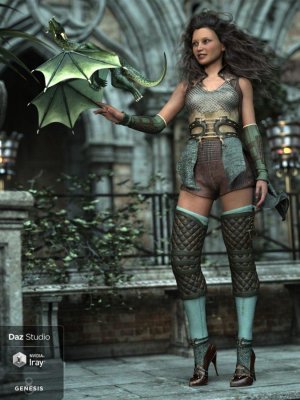 dForce Wind Guardian Outfit for Genesis 8 Female(s)-创世纪8号女性风之守护者装备