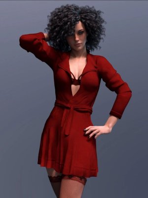 dForce X-Fashion Temptation Dress Coat for Genesis 8 Female(s)-8女款礼服外套