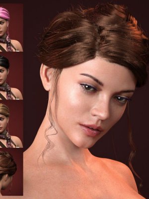 dForce_French Twist Hair for Genesis 8 Female(s)-