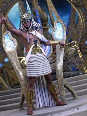 dforce Anubis Priest Outfit for Genesis 8 Male(s)-牧师为创世纪8男性提供的装备