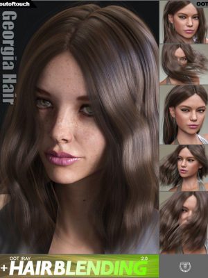 Georgia Hair and OOT Hairblending 2.0 for Genesis 3 Female(s)-格鲁吉亚的头发和OOT发型2.0对于创世纪3女性（S）
