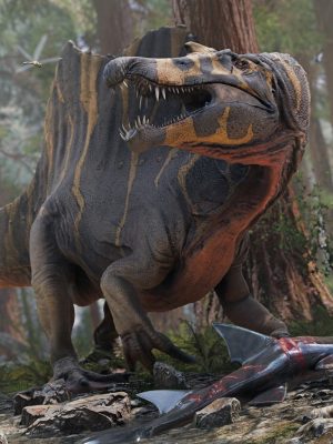 HH Spinosaurus and Prey 怪物