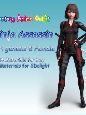 fantasy anime outfit 8 _ Ninja Assassin _ for G8F-奇幻动漫装备8忍者刺客适用于8