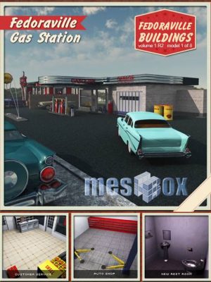 1950s Gas Station – Fedoraville-20世纪50年代加油站 –  Fedoraville