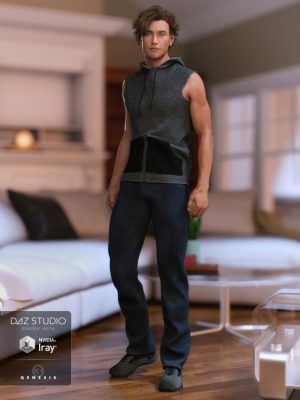 Street Cred Outfit for Genesis 3 Male(s) and Street Cred Outfit Textures Bundle-Genesis 3男性街头常客和街头信用人士纹理捆绑