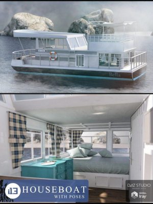 i13 Houseboat with Poses-13带姿势的船屋