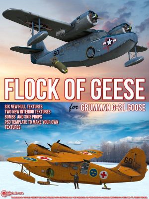Flock of Geese for Grumman Goose-Grumman Goose的鹅群