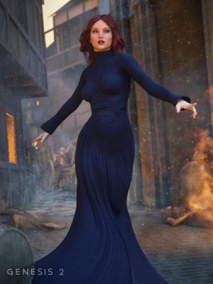 Morphing Fantasy Dress for Genesis 2 Female(s)-变形幻想着创世纪2女性