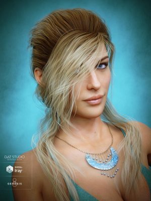 Young Grace Hair for Genesis 8 Female(s)-创世纪8女性的年轻优雅头发