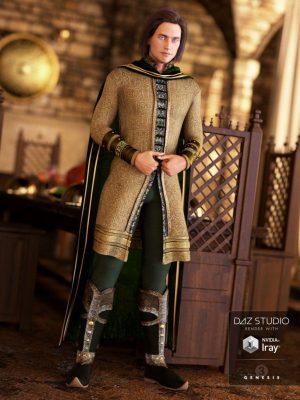 Elven Prince Outfit for Genesis 3 Males-Elven Prince Outfit for Genesis 3 Males